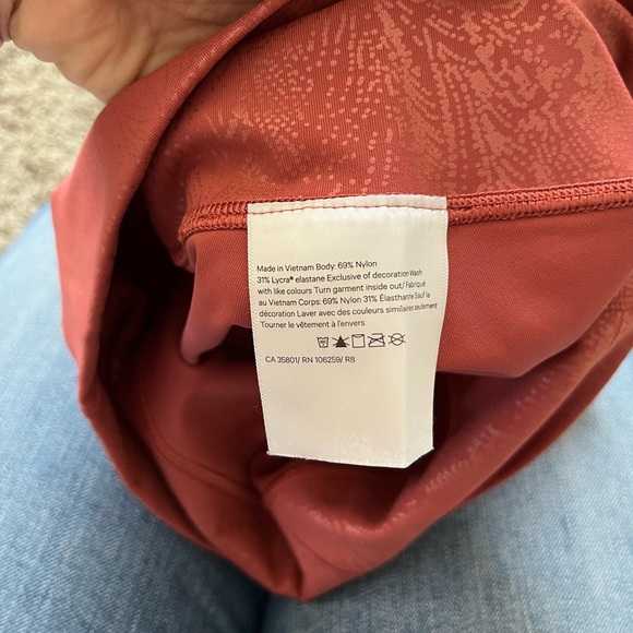 Lululemon Wunder Under High Rise Legging 28" Pink Shiny Pattern Women's Size 6 - Picture 12 of 12